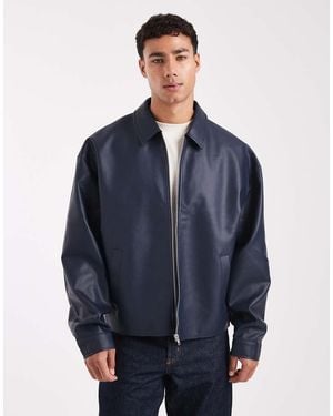 ASOS Leather Look Jacket - Blue