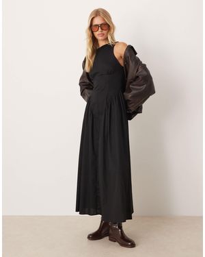 ASOS – ärmelloses maxikleid - Schwarz