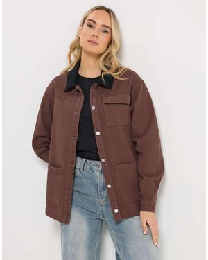 Long Tall Sally Twill Barn Jacket - Brown