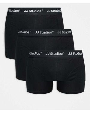 thumbnail image 2 of Jack & Jones Men's 3-Pack Trunks Boxer Shorts - Black & White - S,M,L,XL,XXL 2 of 5