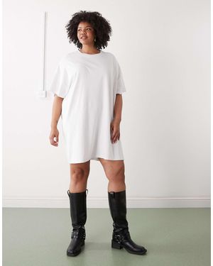 Noisy May Boxy T-shirt Dress - Natural