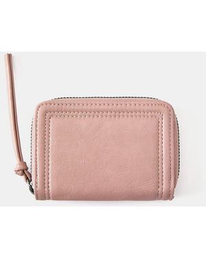 Pull&Bear Portafoglio Effetto Invecchiato - Rosa