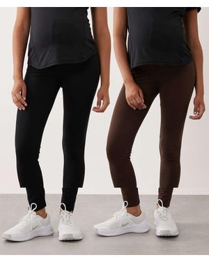 Mama.licious Mamalicious Maternity Cotton 2 Pack legging - Black