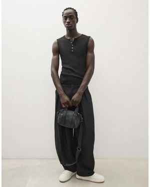 Bershka Borsa Bowling A Tracolla Effetto Pelle Nera - Nero