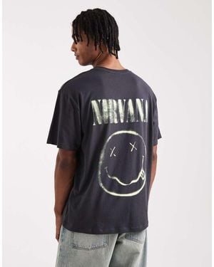 Jack & Jones Oversize T-shirt With Nirvana Print - Blue