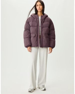 Stradivarius Puffer Jacket With Hood - Red