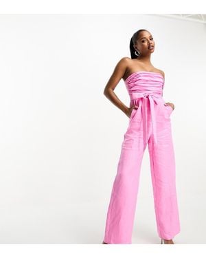 Forever New Bandeau Wide Leg Jumpsuit - Pink