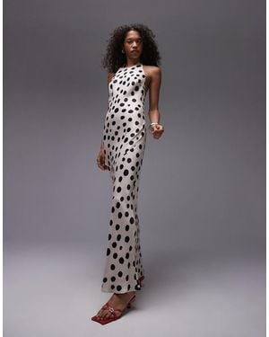 TOPSHOP Halter Maxi Dress - Multicolour