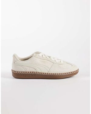PUMA Palermo Straw Trainers - White