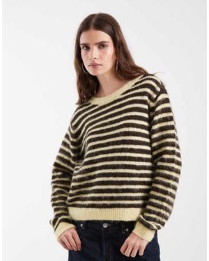 Object Hairy Textured Knit Jumper - Multicolour