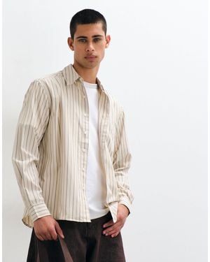 Only & Sons Baumwoll-popeline-hemd - Natur