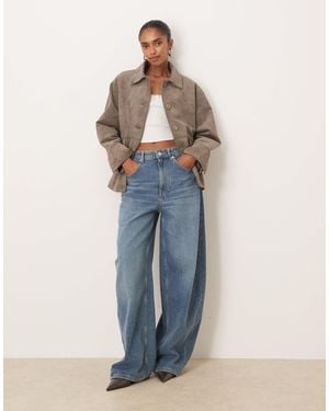 Motel Orson Faux Suede Jacket - Blue