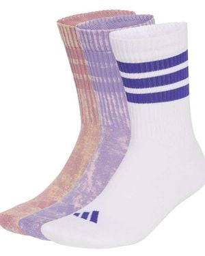 adidas Originals Stonewash Crew Socks 3 Pairs - Purple