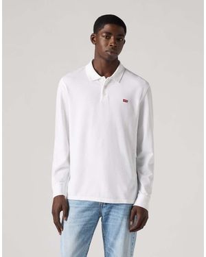 Levi's Polo Shirt Met Lange Mouwen En Housemark - Wit