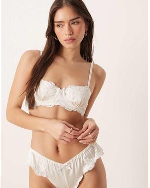 KAT THE LABEL Jean Bridal Underwire Bandeau Bra - Natural