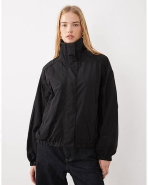 ARKET Funnel Neck Sporty Bomber Jacket - Black