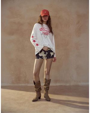 Pull&Bear Horse Graphic T-Shirt - Brown