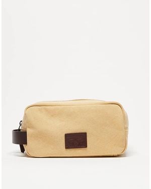 Levi's Canvas Heritage Toilettas Met Leren Patchlogo - Naturel