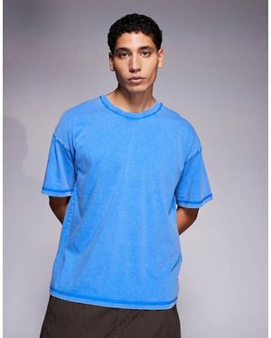 ADPT T-Shirt Oversize Slavato - Blu