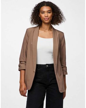 Pieces Blazer Color Fossile - Bianco