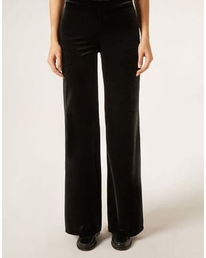 Calzedonia Velvet Palazzo Trousers - Black