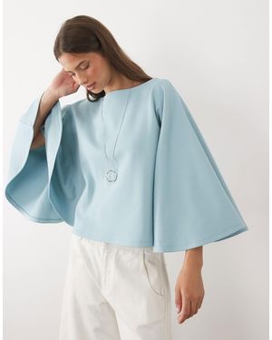 ASOS Interlock Oversized Cape Style Top - Blue
