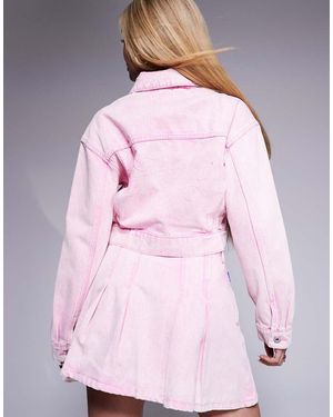 HUGO Co-ord Denim Jacket - Pink