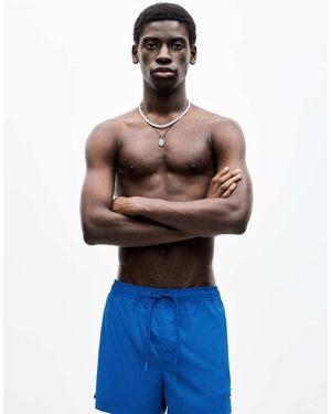 Pull&Bear Stwd Swim Shorts - Blue