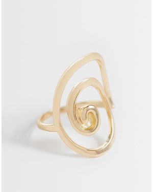 ASOS Ring With Swirl Design - White