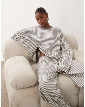 Lioness Bloom Cotton Blend Straight Leg Trouser - Grey