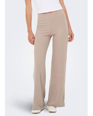 Only Play Pantalones Color Hilo De Pernera Ancha De -Gris - Neutro