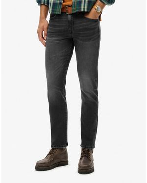 Superdry Jean droit slim style vintage en coton - noir venom vintage