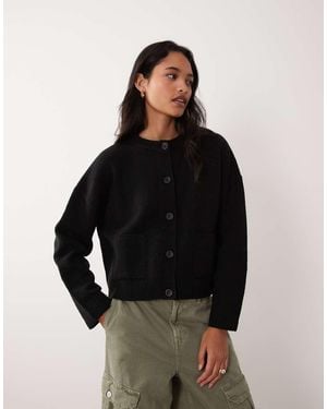 Miss Selfridge Vest Met Ronde Hals En Zakdetail - Zwart
