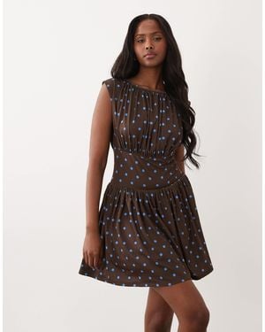 ASOS Sleeveless Cinched Waist Mini Dress - Black