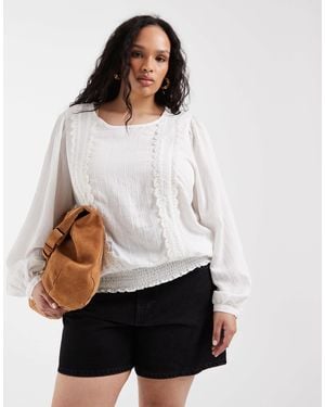 ONLY Ruffles Details Blouse - White