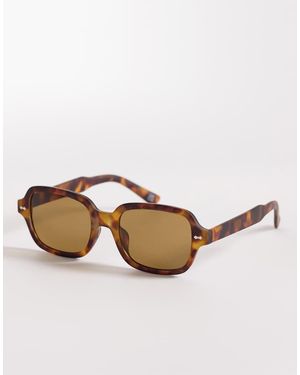 ASOS Square Sunglasses - Natural