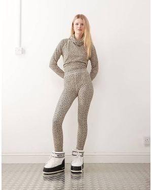 OOSC Leggings Interiores Para Mujer Con Estampado De Guepardo De - Neutro