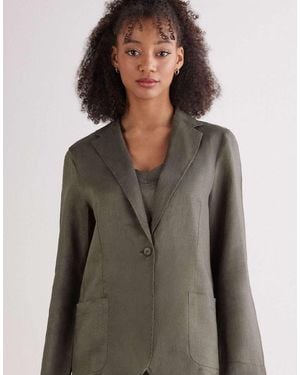 Intimissimi The Pure Linen Plain-Weave Linen Jacket - Grey