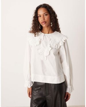 Y.A.S Frill Detail Blouse - White