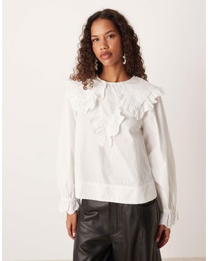 Y.A.S Blouse à volants - Blanc