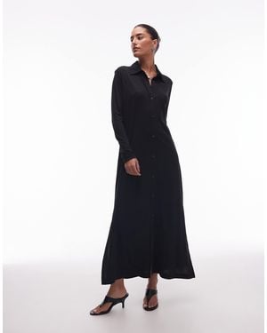 ARKET Maxi Jersey Shirt Dress - Blue