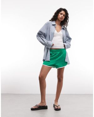 Collusion Pantalones Cortos Deportivos Con Bajos Redondeados - Verde