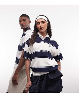 Reebok Gebreide Gestreepte Polo - Blauw