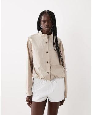 ARKET Cotton Sporty Overshirt - Natural