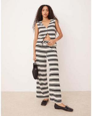 ASOS Wide Leg Trouser Co-ord - White