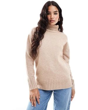 Threadbare Jersey Color Topo Extragrande Con Cuello Vuelto De - Neutro