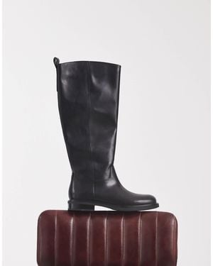 Vagabond Shoemakers Shoemakers Freya Flat Leather Riding Knee Boots - White