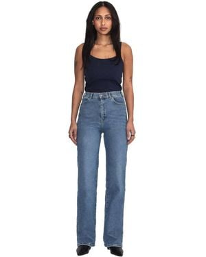 Dr. Denim Moxy High Straight Jeans - Blue