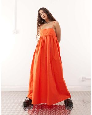 Collusion Cami Woven Maxi Dress - Red