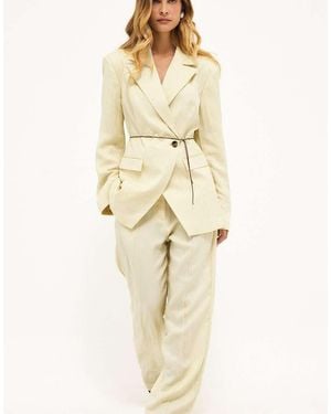 NA-KD Fitted Lyocell Blend Blazer - Natural